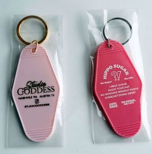 Porte-clés personnalisés avec logo, prêts à l'emploi, en acrylique imprimé UV, styles motel, dessins animés et anime, échantillon gratuit avec alliage de zinc - Product Image 6