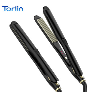 Torlin Plancha Estilizadora Zigzag de Cerámica con Calentamiento Rápido PTC, Marca Privada, para Todo Tipo de Cabello, Venta al por Mayor, Rizador y Voluminizador - Product Image 1