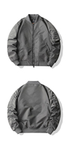 Veste bomber grise personnalisée pour homme, logo personnalisé, OEM/ODM, style décontracté, veste utilitaire