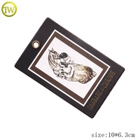 Étiquettes en papier de haute qualité pour vêtements, étiquettes décoratives en carton blanc avec logo, étiquettes à coudre, étiquettes suspendues vierges pour manteaux