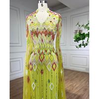 Vert Cape Manches Sirène Dubaï Arabe Robes De Soirée Serene Hill LA72094 Formelle Perlée Robes Pour Les Femmes De Noce
