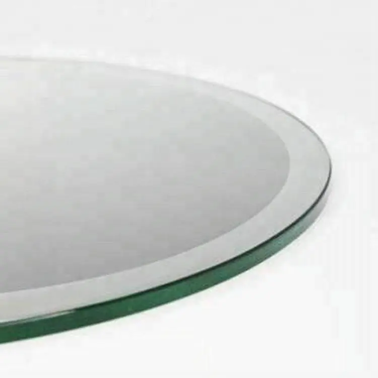 Обыкновенная полированная кромка с сертификатом CE/CCC/ISO 18 мм Круглое закаленное стекло для столешниц