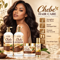 Ensemble shampoing et après-shampoing végétaliens personnalisés Chebe pour la croissance des cheveux, réparation des cheveux abîmés, sans sulfate, antipelliculaire