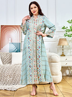 Abaya pour femmes 2026, robe musulmane, impression numérique, strass, perles, kaftan marocain, vêtements islamiques, abaya pour femmes