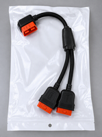Câble OBD 1-vers-2 en gros, 26AWG, anti-interférence, double port, câble de diagnostic automobile tressé en nylon, câble OBD2 automobile
