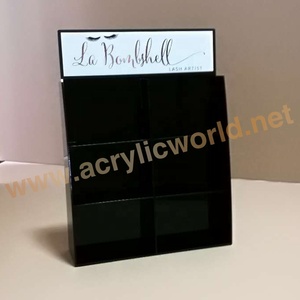 Custom <b>Black</b> Acrylic Nail <b>Polish</b> Display Stand Countertop Beauty Store Display Rack for Nail Products - Product Image 3