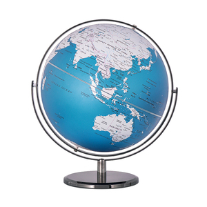 Globe terrestre noir Dia 12 pouces - Mini globe terrestre éducatif - Base en métal - Noir métallique - Product Image 1