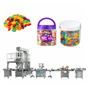 Automatic granule counting soft jelly gummy candy bottle filling machine