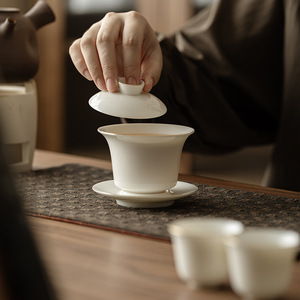 Guanlan Porcelain Gaiwan With Lid Gold Handle 150Ml Kung Fu <b>Tea</b> <b>Set</b> Household <b>Tea</b> Bowl - Product Image 3