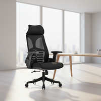 Chaise de bureau ergonomique moderne pivotante en maille, réglable, de luxe, pour grands et grands-tailles, en nylon, vente en gros de mobilier