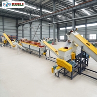 Ligne de production de recyclage de matériaux durs en plastique PP PE, machine de lavage et de broyage de plastique dur, ligne de production de lavage et de séchage