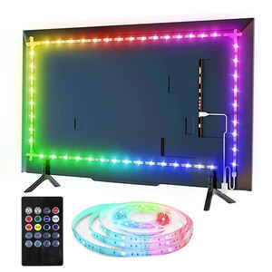 แถบไฟ LED ควบคุม<span class=keywords><strong>เพลง</strong></span>2m/3M/5M แถบไฟ LED RGB แบบยืดหยุ่น IP65แถบไฟหลังทีวี - Product Image 3