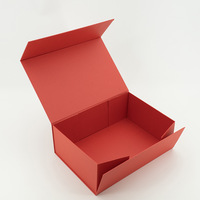 Boîte d'emballage magnétique pliable en papier kraft recyclable monobloc avec poignée pour bougie et vêtements Boîte cadeau Saint Valentin