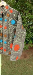 Handmade <b>Velvet</b> Embroidered Couples <b>Jacket</b> – Luxury Artisan Floral Winter Fashion Coat for <b>Men</b> & Women - Product Image 6