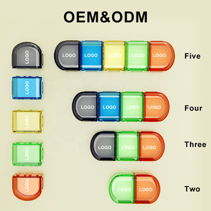 Organizador <span class=keywords><strong>de</strong></span> pastillas semanal personalizable <span class=keywords><strong>de</strong></span> 7 días Gujia, almacenamiento extraíble AM PM, caja <span class=keywords><strong>de</strong></span> Medicina 4 veces, pastillero <span class=keywords><strong>de</strong></span> plástico con 4 ranuras - Product Image 2