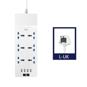 110V-250V 3000W <strong>13A</strong> Power Strip USB Extension <strong>Socket</strong> 6 Ways Outlets Universal <strong>Sockets</strong> with 4 USB Port for US EU <strong>UK</strong> Plugs - Product Image 6