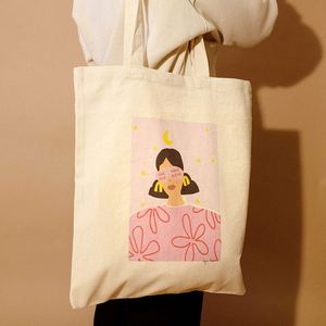 Bolsas de Compras Personalizadas al por Mayor de Alta Calidad, Bolsas de Lona Reutilizables de Algodón con Logotipo Impreso - Product Image 4