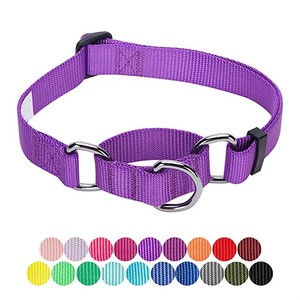 Collar de Adiestramiento para Perros Martingale de Color Sólido Clásico para Mascotas, Sin Hebilla, con Opciones de Personalización - Product Image 1