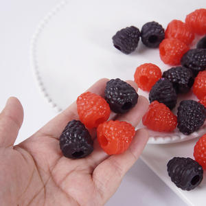 Fruits décoratifs artificiels de grande taille en forme de framboise, ornements pour la décoration de la maison pour Halloween et Noël, en résine - Product Image 3