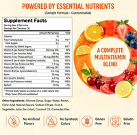 Gummies multivitaminées pour adultes, marque privée, OEM, ODM, soutien quotidien pour la santé, le bien-être et la nutrition