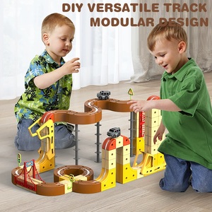 KSF Nuevo SETM Cubos Magnéticos Pista de Tren Flexible, Sets de Pistas de Carreras de Coches, 101 Piezas, Juguete de Pista de Riel Eléctrico Mágico DIY para Niños - Product Image 3