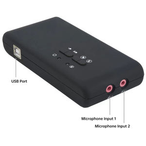 <span class=keywords><strong>Carte</strong></span> <span class=keywords><strong>son</strong></span> externe USB 7.1 Surround Sound avec double entrée micro, audio optique et enregistrement Full Duplex pour jeux PC et karaoké - Product Image 3