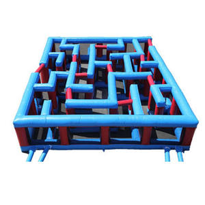 Grande maison hantée gonflable d'extérieur, labyrinthe de jeux <span class=keywords><strong>laser</strong></span> - Product Image 1