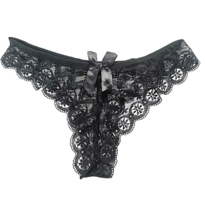 Venta al por mayor de lencería sexy de encaje transparente de cintura baja bastante grande arco Panty lencería sexy para <span class=keywords><strong>chicas</strong></span> <span class=keywords><strong>jóvenes</strong></span> - Product Image 6
