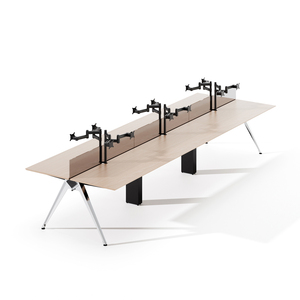 2024 più recente scrivania modulare in legno 2 4 6 8 posti postazione di Coworking mobili con <span class=keywords><strong>spazio</strong></span> <span class=keywords><strong>aperto</strong></span> estendibile per il personale - Product Image 3