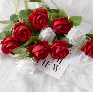 Table Centerpiece Artificial Flowers Wedding Arch Ball Rose Bunch of Artificial Flowers A single pearl simulation flower
