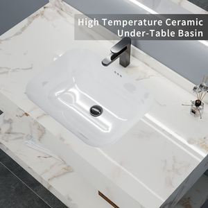 Espejo Inteligente para Baño con Lavabo Integrado, Espejo de Piedra Sinterizada, Espejo Inteligente Moderno de Cerámica Rectangular, Mueble de Baño Pulido - Product Image 4