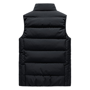 Chaleco utilitario para <span class=keywords><strong>hombre</strong></span> de talla grande, chaqueta cálida sin mangas, chaleco acolchado negro de gran tamaño a la moda - Product Image 3