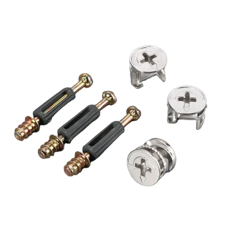 Furniture Hardware Mini fix Connector Bolts Metal Dowel Excentric Cam Fittings