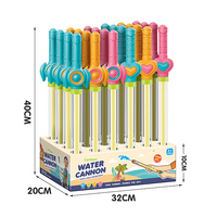 Canon à eau en plastique RS Cartoon, type extensible, pour jeux aquatiques d'été en plein air, jouets pour enfants, unisexe, vente en gros, pack cadeau
