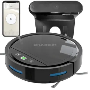 Robot de nettoyage automatique des poils d'animaux, appareil Intelligent pour la maison et le balayage, <span class=keywords><strong>Auto</strong></span>-alimentation, appli WiFi - Product Image 1
