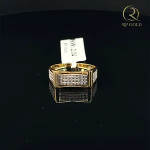 Premium gold <b>ring</b> with sparkling stone design for <b>men</b> stylish modern jewelry perfect for daily wear parties and special gifting - Product Image 1