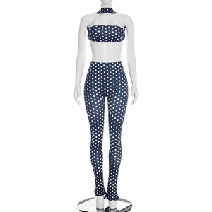 Nuovi Arrivi Primavera 2026: Completo Due Pezzi <span class=keywords><strong>Sexy</strong></span> da Donna con Stampa a Pois - Product Image 3