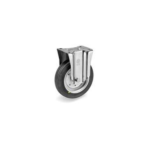 TELLURE ROTA - 535908 Ruedas de goma estándar, discos de acero prensado, soporte fijo tipo NL-ancho de rueda 60mm, Ø 250 mm (Cant. 2) - Product Image 1