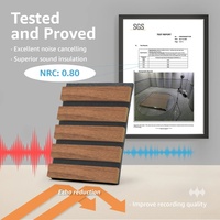Paneles acústicos de listones de madera 3D modernos, elegantes paneles decorativos de reducción de ruido para pared de techo de dormitorio de Hotel, muestras convenientes