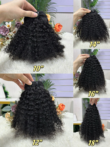 ผมต่อแบบเจอร์รี่เคิร์ล 4C ผมแท้แบบเส้นเดียว เรมี่อินเดียนแฮร์ สีดำ - Product Image 4