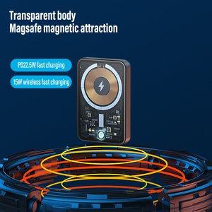 Nueva llegada transparente magnético inalámbrico banco de energía portátil 5000mAh/10000mAh PD22.5W LED pantalla Digital cargador modelo P3 - Product Image 4