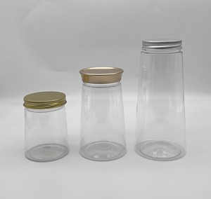 Venta al por mayor transparente PET contenedores de almacenamiento de alimentos 250g/500gr/16oz/12oz mantequilla de maní tarros de plástico tapas con etiquetas personalizadas para aperitivos - Product Image 4