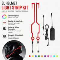 Bande lumineuse LED pour casque de moto CH-001 avec logo clignotant pour le gaming, personnalisable, en matériau PET, versions batterie et recharge.