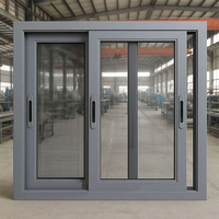 Ventanas Corredizas con Mosquitera Integrada de Aleación de Aluminio, Diseño Moderno, Aislamiento Térmico, Malla Integrada para Ventilación de Cocina Familiar