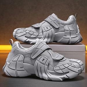 <span class=keywords><strong>Scarpe</strong></span> da ginnastica estive da <span class=keywords><strong>uomo</strong></span> con <span class=keywords><strong>velcro</strong></span>, traspiranti in tessuto a rete, con suola spessa e rialzo, alla moda - Product Image 2