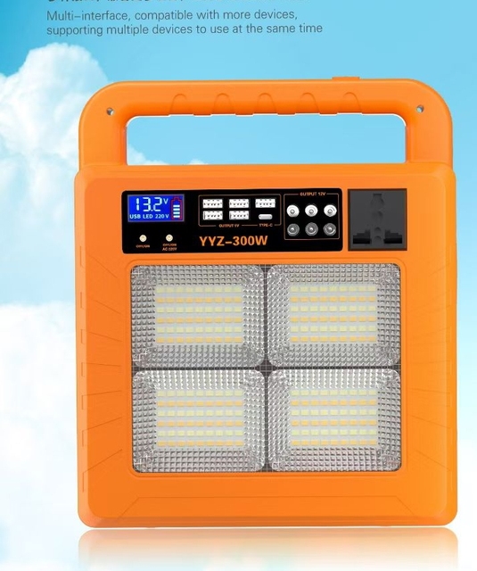 300W Portable Power Station with Bluetooth Speaker LiFePO4 Battery 192Wh Pure Sine Wave Inverter