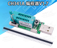 Programador USB EEPROM Flash BIOS Serie 24 25 CH341A V1.7 Conversión de Nivel 1.8v W25q64fw W25q128fw Gd25lq64