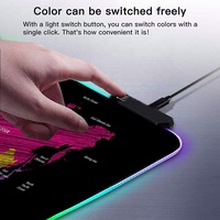 LED Gaming The Game Mat Tapis de souris plat Tapis de souris RGB Large Base en caoutchouc Grande boîte de papier de couleur XXL OEM ODM Tapis de bureau Protecteur Rohs CE