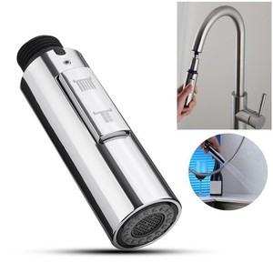 Robinet extractible Bingtao, finition électrolytique noir brossé or, tête de pulvérisation pour évier de cuisine en ABS, débit d'eau à deux vitesses - Product Image 5