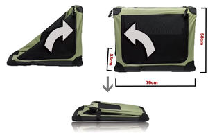 กรงสุนัขพับได้สำหรับงานหนัก 3 ประตู ระบายอากาศได้ดี กันน้ำ สำหรับกิจกรรมกลางแจ้ง - Product Image 6